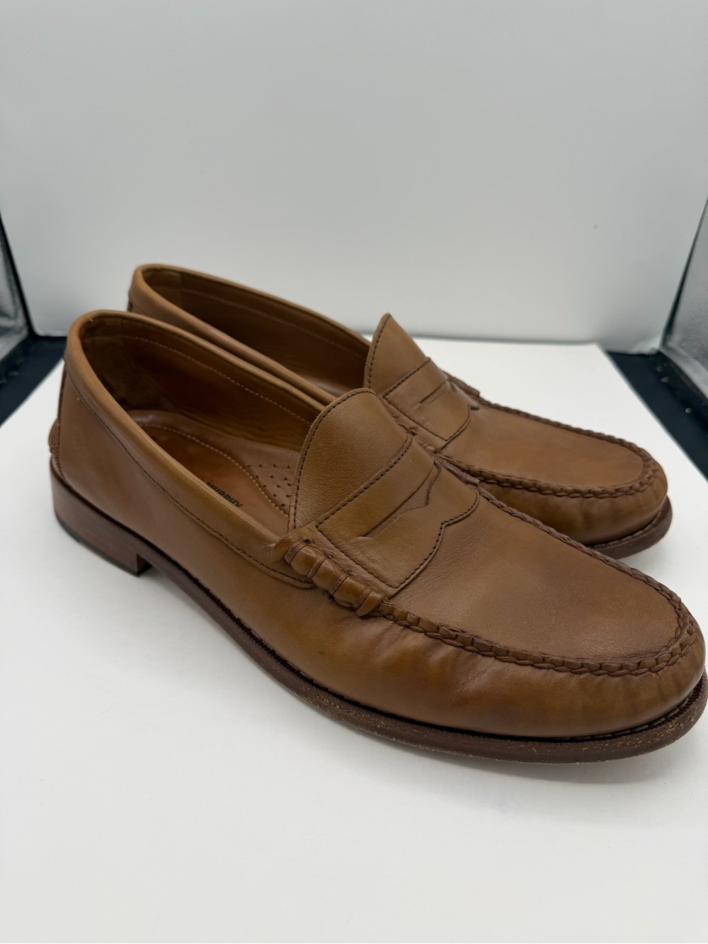 Johnston & Murphy Tan Leather Penny Loafers